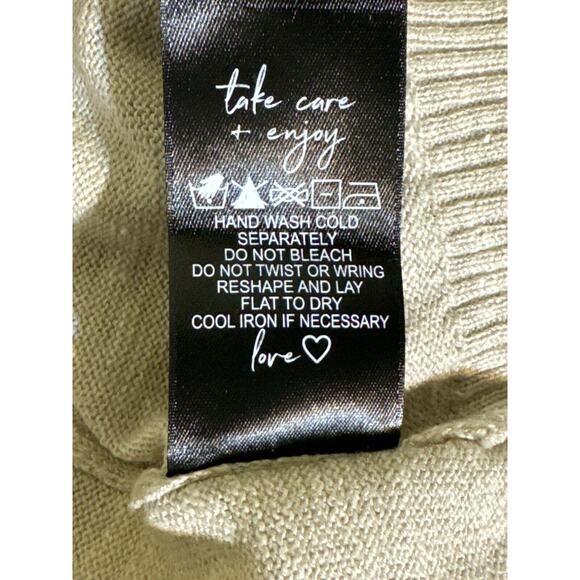 NIC + ZOE 2X Floral Intarsia Sweater Beige V-Neck Cotton Blend Pullover NWT - Picture 9 of 9